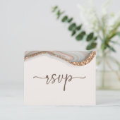 Agate Stone Marble Vrijgezellenfeest herinnering R Uitnodiging Briefkaart (Staand voorkant)