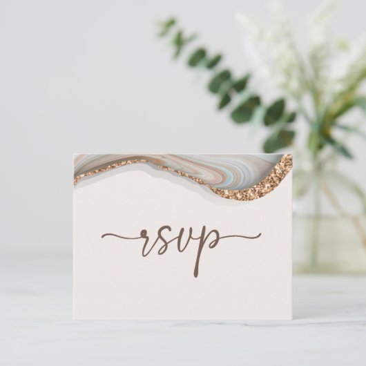 Agate Stone Marble Vrijgezellenfeest herinnering R Uitnodiging Briefkaart (Staand voorkant)