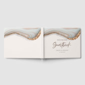Agate Stone Marble Wedding Guestbook Gastenboek (Volledig)