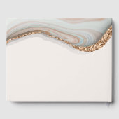 Agate Stone Marble Wedding Guestbook Gastenboek (Achterkant)