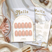 Agate Stone Marmer Boog Manicure Displaykaart Bedankkaart