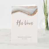 Agate Stone Marmer Zijn Vows Card Kaart (Voorkant)