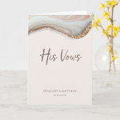 Agate Stone Marmer Zijn Vows Card Kaart (Gele Bloem)