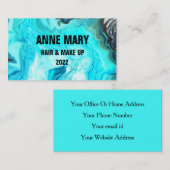 Agate Stone Patronen Abstract Classy Elegant Salon Visitekaartje (Voorkant / Achterkant)