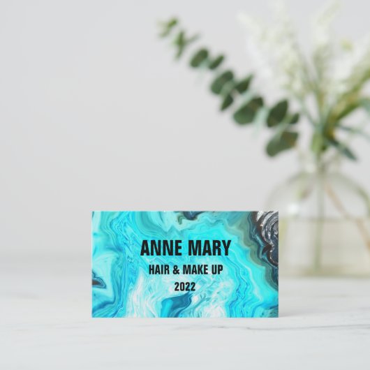 Agate Stone Patronen Abstract Classy Elegant Salon Visitekaartje (Staand voorkant)