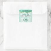 Agate Styled Teal And Gold Glitter Product Label (Tas)