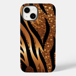 Agate Tiger Blue Glitter iPhone Mate Stoer Hoesje