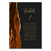 Agate Verbrand Sinaasappel Goud Modern Script Dark Kaart (Voorkant)
