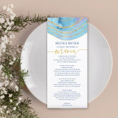 Agate Watercolor Blau Paars Menu