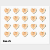Agate Watercolor Geodes Koraal Bruiloft Hart Sticker (Vel)