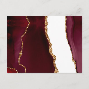 Agate wijn en goud briefkaart