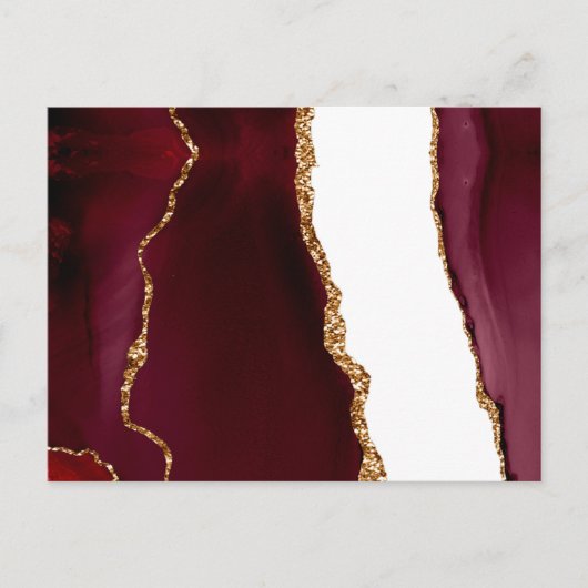 Agate wijn en goud briefkaart (Voorkant)