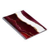 Agate wijn en goud notitieboek (Rechterzijde)