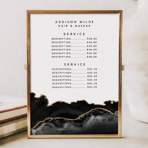 Agate Zwart En Goud Marmer Service Prijs Menu