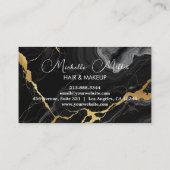 Agate Zwart Goud Marmeren Make-up Artist Beauty Sa Visitekaartje (Achterkant)