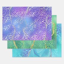 Agaten luipaardprint met glitters en juweeltoon