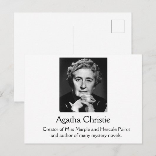 Agatha Christie Briefkaart (Voorkant / Achterkant)