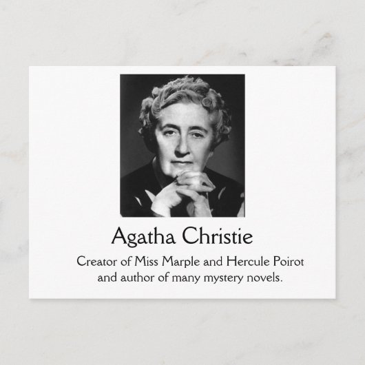 Agatha Christie Briefkaart (Voorkant)