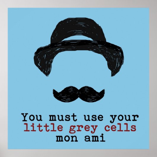 Agatha Christie Hercule Poirot Little Gray Cells Poster (Voorkant)