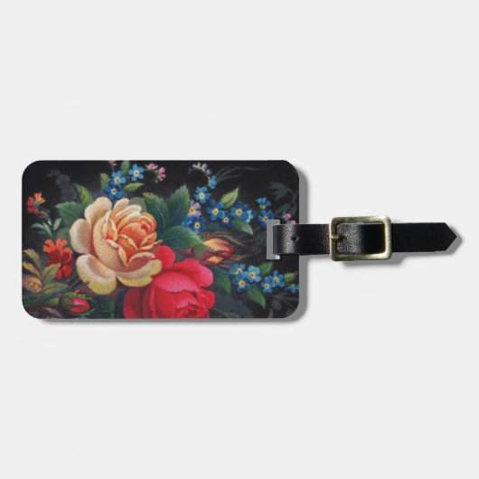 Agatha Victoriaans Bouquet Bagagelabel (Voorkant horizontaal)