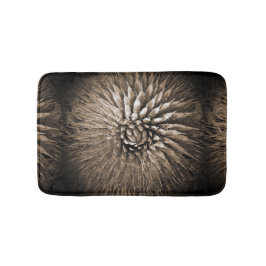Agave Abstract Brown Tan Sepia Plush Bath Mat