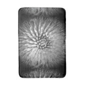 Agave Abstracte zwart-wit pluche badmat (Voorkant Verticaal)