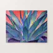 Agave bij zonsondergang legpuzzel (Horizontaal)