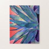 Agave bij zonsondergang legpuzzel (Verticaal)