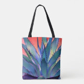Agave bij zonsondergang tote bag (Achterkant)