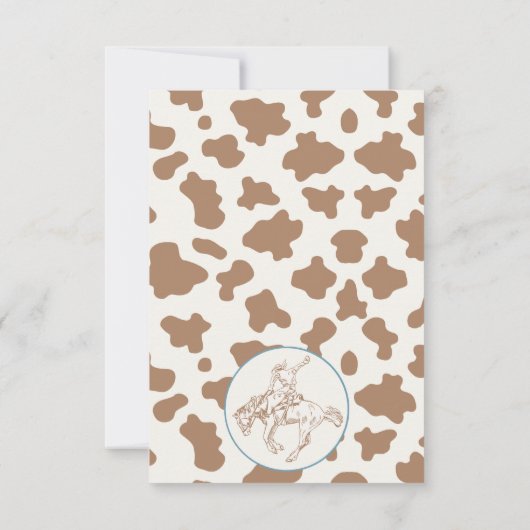  Agave Blue Green Cowboy Bedankt Card (Achterkant)