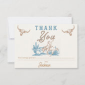  Agave Blue Green Cowboy Bedankt Card Kaart