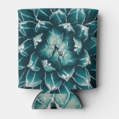 Agave cactus, abstracte blauwe natuur blikjeskoeler (Voorkant)