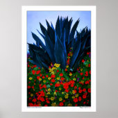 AGAVE EN BLOOMS - KUST VAN CALIFORNIA POSTER (Voorkant)