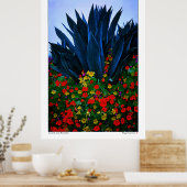 AGAVE EN BLOOMS - KUST VAN CALIFORNIA POSTER (Keuken)
