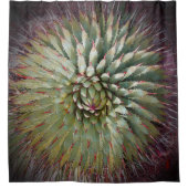Agave Foto Groen Paarse Douchegordijn (Voorkant)