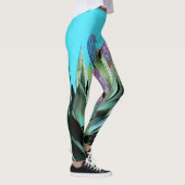 Agave, Paarse Cactus, Turquoise, gepersonaliseerde Leggings (Rechts)