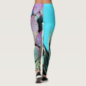 Agave, Paarse Cactus, Turquoise, gepersonaliseerde Leggings (Achterkant)