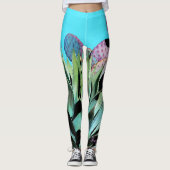 Agave, Paarse Cactus, Turquoise, gepersonaliseerde Leggings (Voorkant)