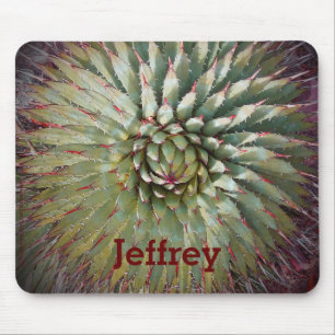 Agave Photo Green Paarse Muismat Custom Mousepad