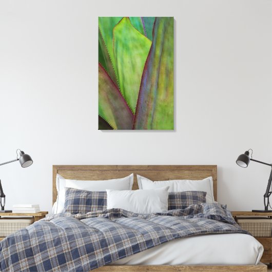 Agave Plant Detail Canvas Afdruk (Insitu (Slaapkamer))
