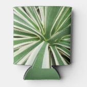 Agave Plant Green en White Striped Blikjeskoeler (Voorkant)