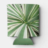 Agave Plant Green en White Striped Blikjeskoeler (Achterkant)