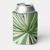 Agave Plant Green en White Striped Blikjeskoeler (Blikje Achterkant)