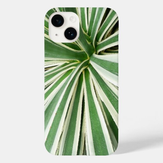 Agave Plant Green en White Striped Case-Mate iPhone Case (Achterkant)