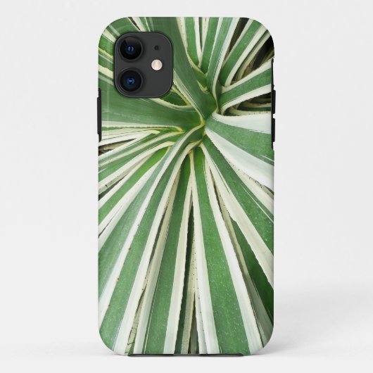 Agave Plant Green en White Striped Case-Mate iPhone Case (Achterkant)