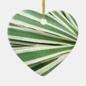 Agave Plant Green en White Striped Keramisch Ornament (Voorkant)