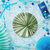 Agave Plant Green en White Striped Papieren Bordje (Feest)
