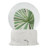 Agave Plant Green en White Striped Sneeuwbol (Achterkant)