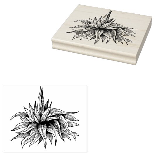  Agave Plant Rubber Art Stempel (Gestempeld)