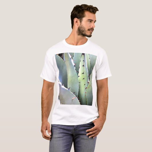 Agave Plant Succulent Blue Cacti Tequila woestijn T-shirt (Voorkant volledig)
